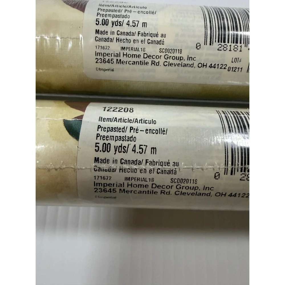Vintage Imperial 122208 Fruit Tile Wallpaper Border 2 Rolls 10 Yards Prepasted